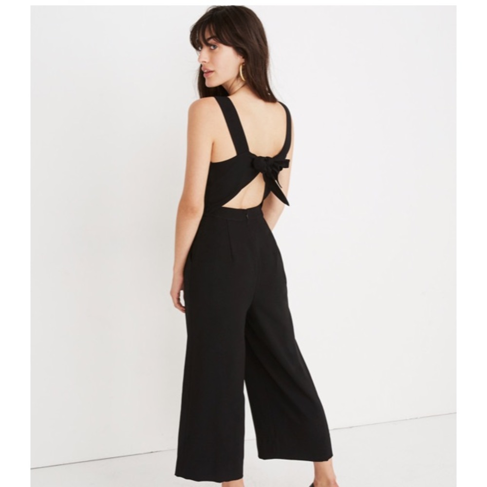 Madewell Apron Bow-Back Jumpsuit NWT